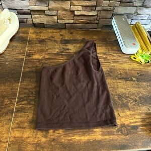 SWS Essentials Cold Shoulder Crop Top Women’s Size M